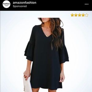 Basic black shift dress